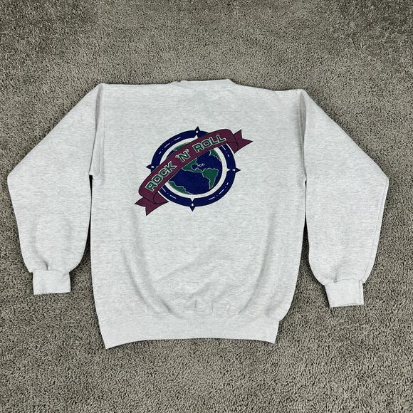 Vintage Hard Rock Cafe Sweatshirt Mens Medium Honolulu Rock N Roll Crewneck 90s - Picture 1 of 13